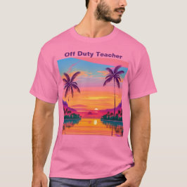 Digitaal schilderij Zonsopgang Palm Trees van dien T-shirt