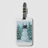 digitaal sneeuwschilderij bagagelabel (Voorkant (verticaal))