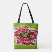 Digitaal sneeuwvloktas tote bag (Achterkant)