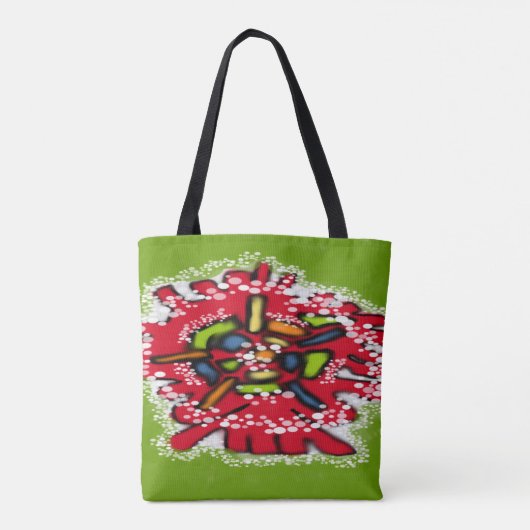 Digitaal sneeuwvloktas tote bag (Achterkant)