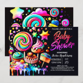 Digitaal Snoep Dream Baby shower Kaart (Voorkant / Achterkant)