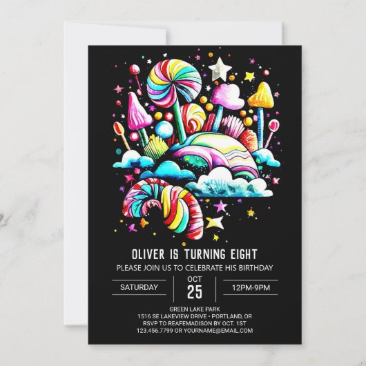 Digitaal Snoep Dream Birthday Kaart (Voorkant)