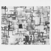 Digitaal stadscircuitontwerp fleece deken (Voorkant (Horizontaal))