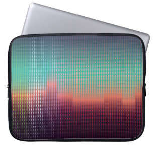 Digitaal stedelijk landschap, kleurrijke pleinen. laptop sleeve
