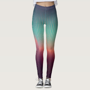 Digitaal stedelijk landschap, kleurrijke pleinen. leggings