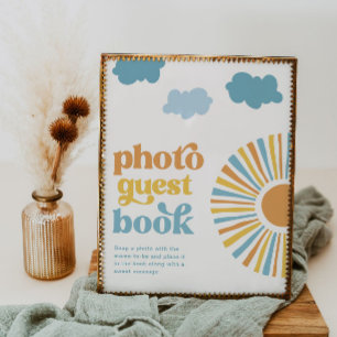 Digitaal Sun Baby shower Foto Gastenboek teken Poster