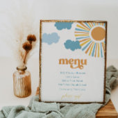 Digitaal Sun-Baby shower Menu Poster