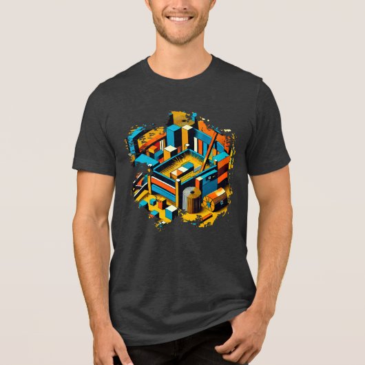 Digitaal T-shirt - Pixelated Dreams (Voorkant)
