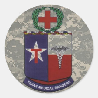 digitaal, texas medische Rangers geen blauw Ronde Sticker