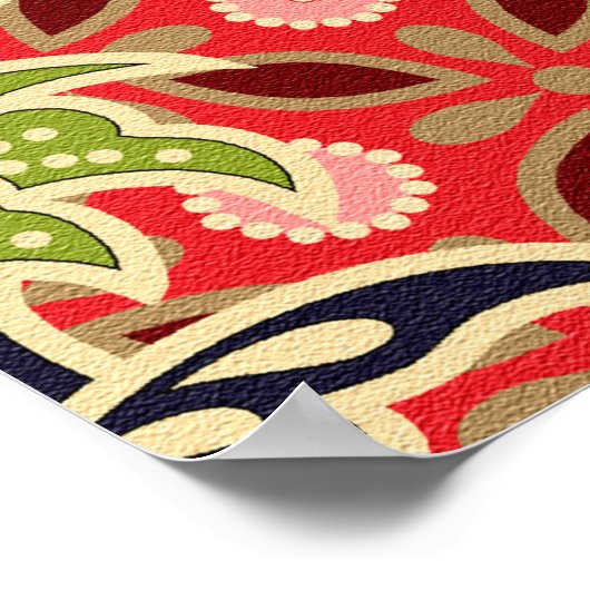 digitaal textielontwerp met prachtige decora poster (Hoek)