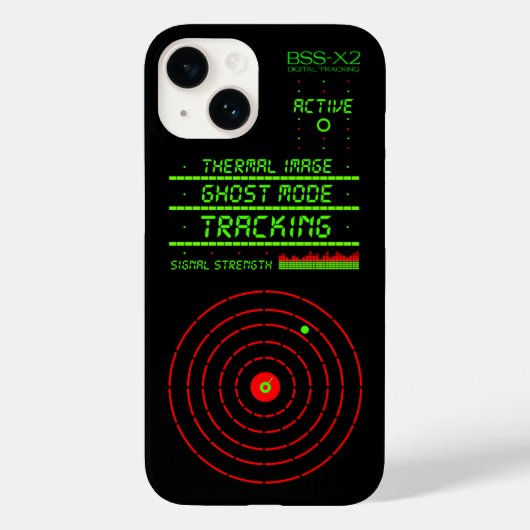 Digitaal Tracking Beveiligingssysteem Fake Surveil Case-Mate iPhone Case (Achterkant)