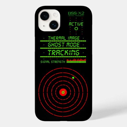 Digitaal Tracking Beveiligingssysteem Fake Surveil Case-Mate iPhone Case (Achterkant)