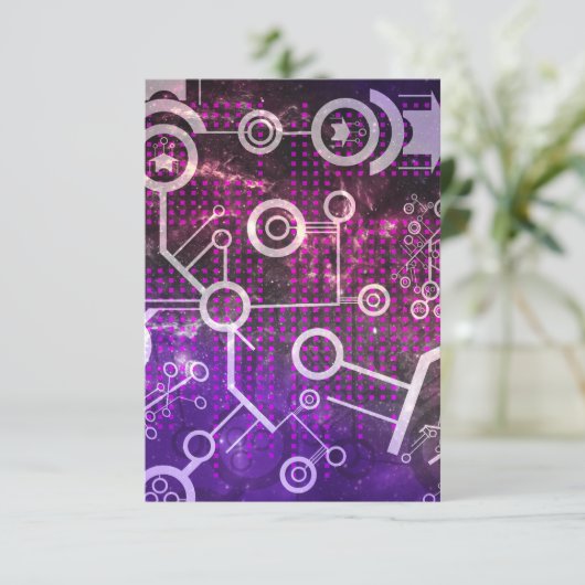 Digitaal universum bedankkaart (Staand voorkant)