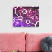 Digitaal universum canvas afdruk (Insitu (Woonkamer))