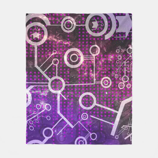 Digitaal universum fleece deken (Voorkant)