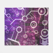 Digitaal universum fleece deken (Voorkant (Horizontaal))