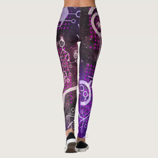 Digitaal universum leggings (Achterkant)