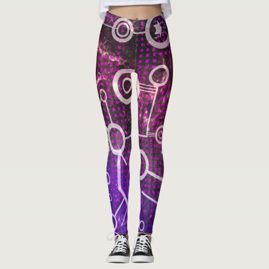 Digitaal universum leggings (Voorkant)