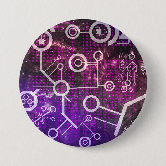 Digitaal universum ronde button 7,6 cm (Voorkant)