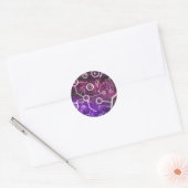 Digitaal universum ronde sticker (Envelop)