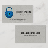 Digitaal veiligheidshangslot Logo Visitekaartje (Voorkant / Achterkant)