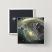 Digitaal veranderd melkwegstelsel vierkante button 5,1 cm (Voorkant /achterkant)