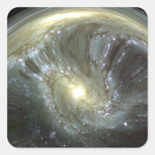 Digitaal veranderd melkwegstelsel vierkante sticker