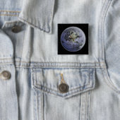 Digitaal verbeterd afbeelding van de Volledige Aar Vierkante Button 5,1 Cm (In situ)