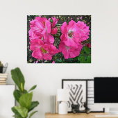 Digitaal verbeterd roze Roos Poster (Thuiskantoor)