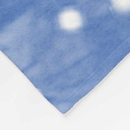 Digitaal vormgeven van blauw abstract ontwerp fleece deken (Hoek)