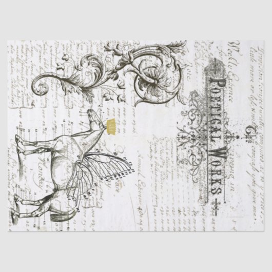 Digitaal vouwweefselpapier voor vliegende paarden tissuepapier (Voorkant)