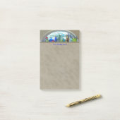 Digitaal Waterverf halve maan Post-it® Notes (Op bureau)