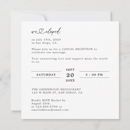 Digitaal We doen We deden We hebben de aankondigin Kaart (Achterkant)