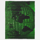 DIGITAAL WERELDBOL FLEECE DEKEN (Voorkant)