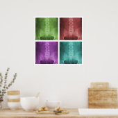 Digitaal X-Ray Pop Art Square Poster (Keuken)