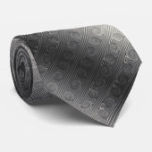 Digitaal zilver en cream Roman Ionic Column Design Stropdas (Opgerold)