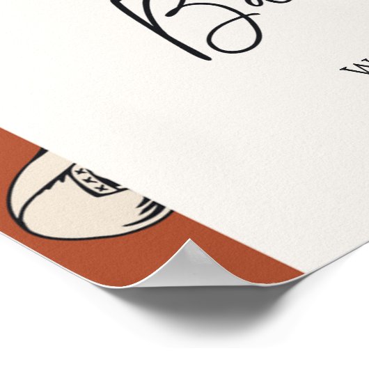 Digitaal Zuidwest Baby shower Welkom Poster (Hoek)