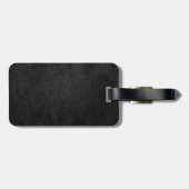 Digitaal zwart leder bagagelabel (Achterkant horizontaal)