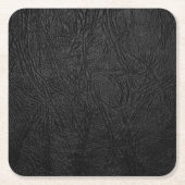 Digitaal zwart leder kartonnen onderzetters (Voorkant)