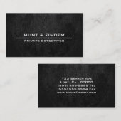 Digitaal zwart leder visitekaartje (Voorkant / Achterkant)