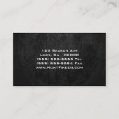 Digitaal zwart leder visitekaartje (Achterkant)