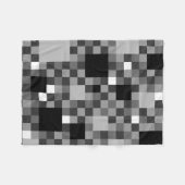 Digitaal zwart, pixelated Little Squares Fleece Deken (Voorkant (Horizontaal))