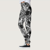 Digitaal zwart, pixelated Little Squares Leggings (Links)