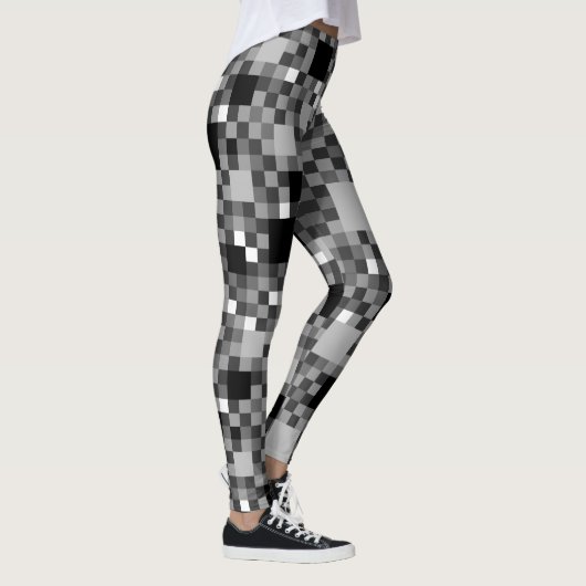Digitaal zwart, pixelated Little Squares Leggings (Rechts)