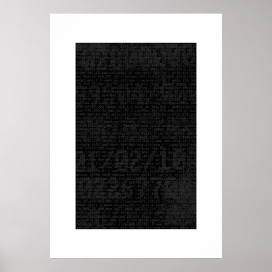Digitaal zwart poster (Voorkant)