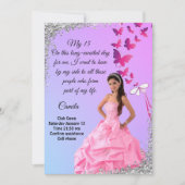 digital 15th birthday card, flower and butterfly kaart (Voorkant)