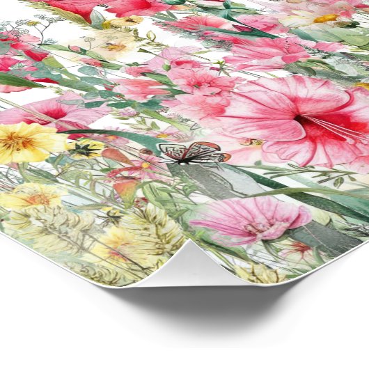 DIGITAL 25th Birthday August Geboorte Bloem Welkom Perfect Poster (Hoek)