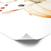 DIGITAL 75th Birthday Pumpkin Fall Leaves Welkom Perfect Poster (Hoek)