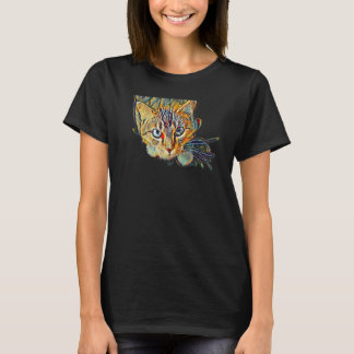 Digital Abstract Painting Of A Cat 10 T-shirt