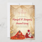 Digital Anand Karaj nodigt Sikh uitnodigingen uit (Voorkant)